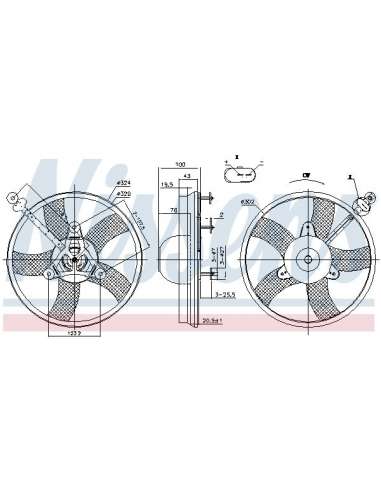 Ventilador, refrigeración del motor Nissens 85759 - NISSENS VENTILADOR VOLKSWAGEN