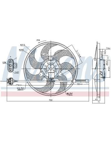 Ventilador, refrigeración del motor Nissens 85775 - NISSENS VENTILADOR OPEL VECTR