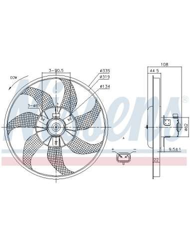 Ventilador, refrigeración del motor Nissens 85781 - NISSENS VENTILADOR OPEL CORSA
