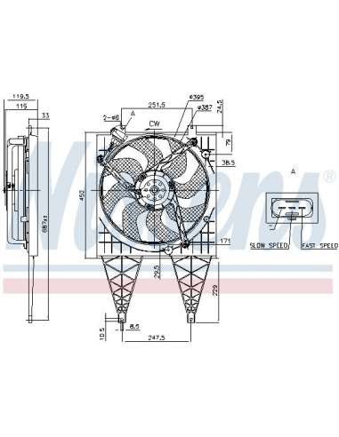 Ventilador, refrigeración del motor Nissens 85797 - NISSENS VENTILADOR SEAT IBIZA