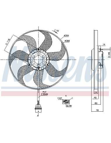 Ventilador, refrigeración del motor Nissens 85798 - NISSENS VENTILADOR SEAT IBIZA