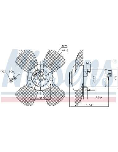 Ventilador, refrigeración del motor Nissens 85801 - NISSENS VENTILADOR VOLKSWAGEN