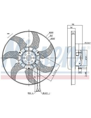 Ventilador, refrigeración del motor Nissens 85802 - NISSENS VENTILADOR VOLKSWAGEN
