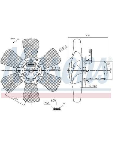 Ventilador, refrigeración del motor Nissens 85809 - NISSENS VENTILADOR VOLKSWAGEN