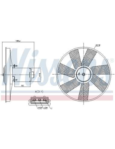 Ventilador, refrigeración del motor Nissens 85838 - NISSENS VENTILADOR VOLKSWAGEN
