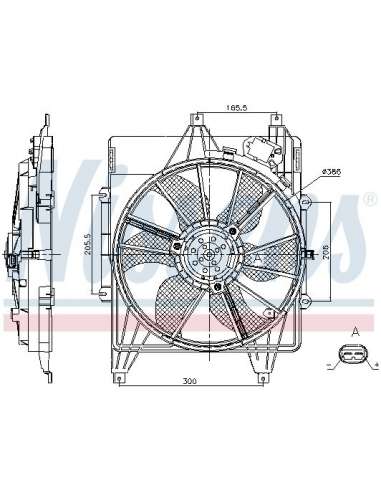 Ventilador, refrigeración del motor Nissens 85882 - NISSENS VENTILADOR RENAULT CL