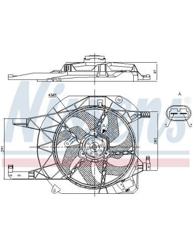 Ventilador, refrigeración del motor Nissens 85883 - NISSENS VENTILADOR RENAULT TR