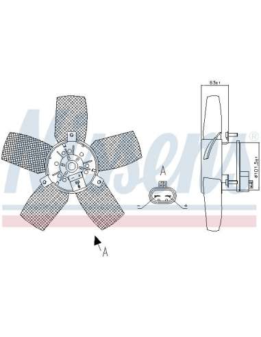 Ventilador, refrigeración del motor Nissens 85885 - NISSENS VENTILADOR CHEVROLET