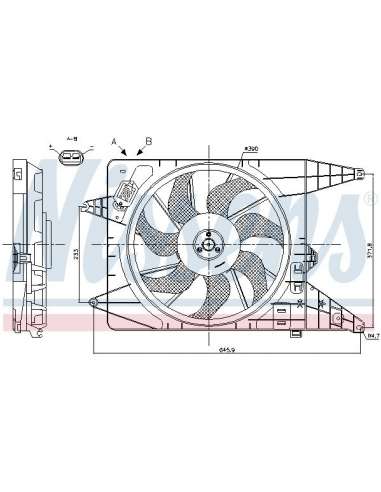 Ventilador, refrigeración del motor Nissens 85890 - NISSENS VENTILADOR DACIA LOGA