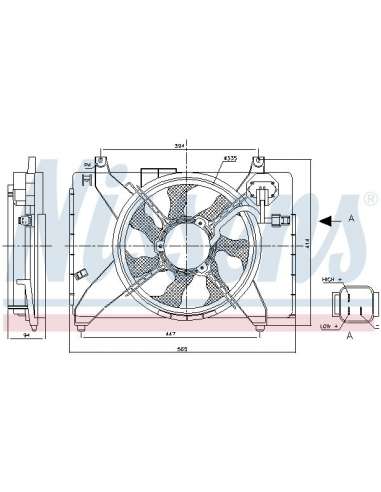 Ventilador, refrigeración del motor Nissens 85895 - NISSENS VENTILADOR HYUNDAI AC