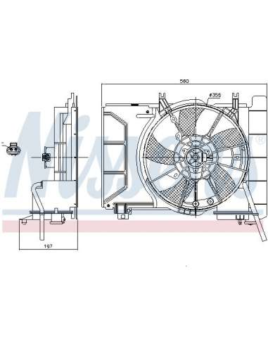 Ventilador, refrigeración del motor Nissens 85941 - NISSENS VENTILADOR TOYOTA VIT