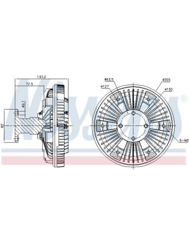 Embrague, ventilador del radiador Nissens 86035 - NISSENS EMBRAG. VENTIL. MERCE