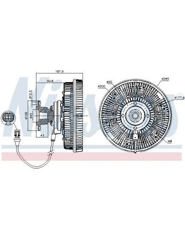 Embrague, ventilador del radiador Nissens 86037 - NISSENS EMBRAG. VENTIL. MAN T