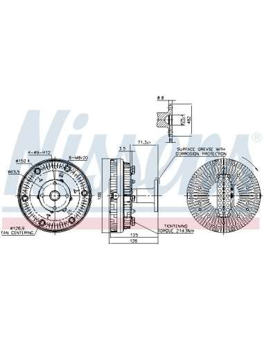 Embrague, ventilador del radiador Nissens 86038 - NISSENS EMBRAG. VENTIL. MERCE