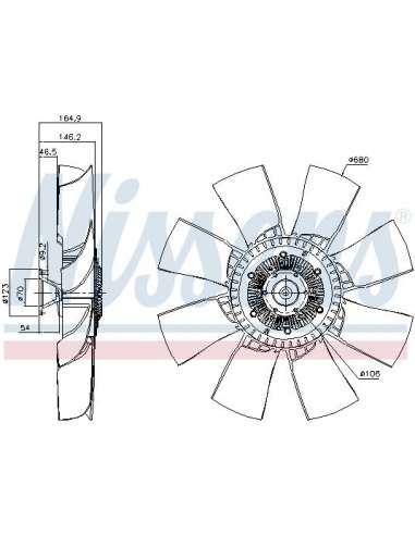 Embrague, ventilador del radiador Nissens 86041 - NISSENS EMBRAG. VENTIL. SCANI