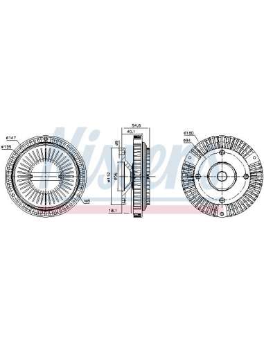 Embrague, ventilador del radiador Nissens 86044 - NISSENS EMBRAG. VENTIL. MERCE