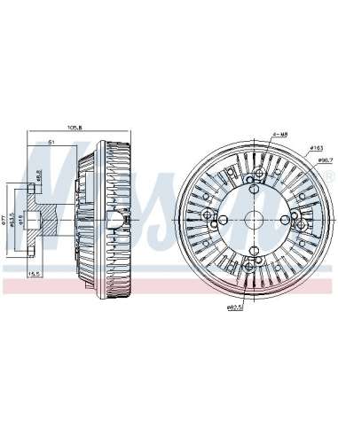 Embrague, ventilador del radiador Nissens 86047 - NISSENS EMBRAG. VENTIL. MAN L