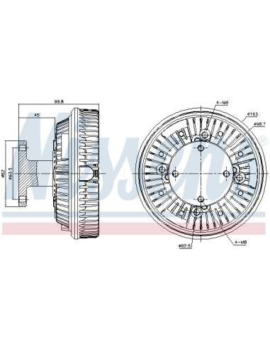 Embrague, ventilador del radiador Nissens 86054 - NISSENS EMBRAG. VENTIL. VOLVO