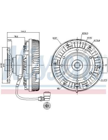 Embrague, ventilador del radiador Nissens 86055 - NISSENS EMBRAG. VENTIL. MERCE