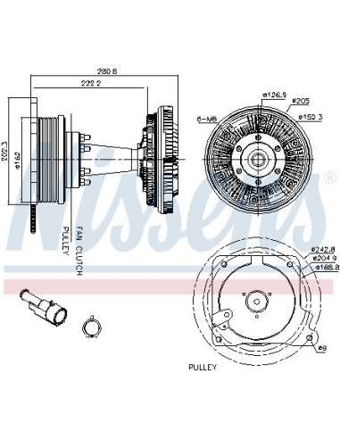 Embrague, ventilador del radiador Nissens 86059 - NISSENS EMBRAG. VENTIL. IVECO