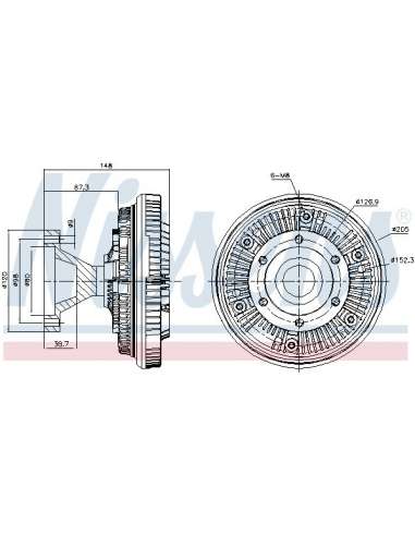Embrague, ventilador del radiador Nissens 86070 - NISSENS EMBRAG. VENTIL. DAF 7