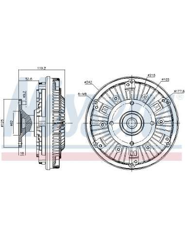 Embrague, ventilador del radiador Nissens 86076 - NISSENS EMBRAG. VENTIL. IVECO