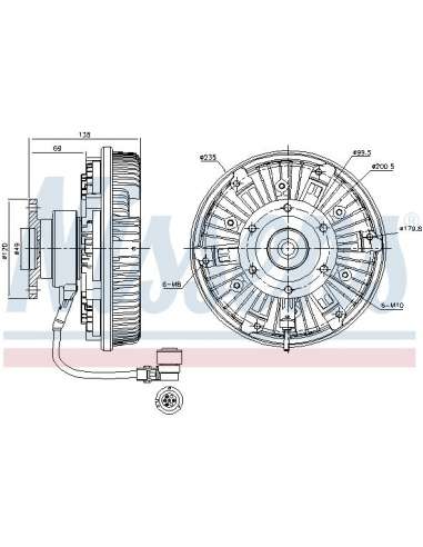 Embrague, ventilador del radiador Nissens 86077 - NISSENS EMBRAG. VENTIL. MERCE