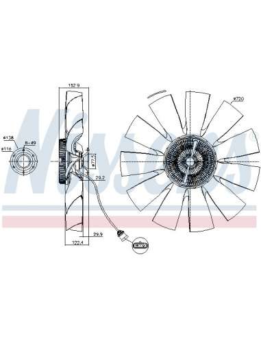 Embrague, ventilador del radiador Nissens 86078 - RADIADOR NISSENS