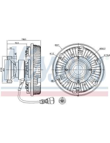 Embrague, ventilador del radiador Nissens 86081 - NISSENS EMBRAG. VENTIL. VOLVO