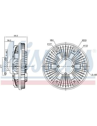 Embrague, ventilador del radiador Nissens 86084 - NISSENS EMBRAG. VENTIL. MAN L