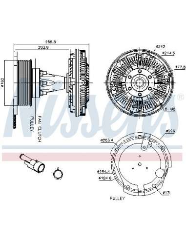 Embrague, ventilador del radiador Nissens 86087 - NISSENS EMBRAG. VENTIL. IVECO