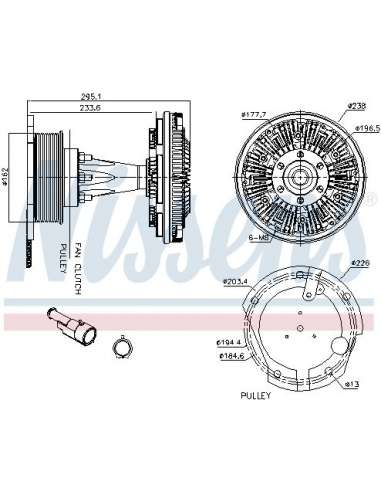 Embrague, ventilador del radiador Nissens 86088 - NISSENS EMBRAG. VENTIL. IVECO