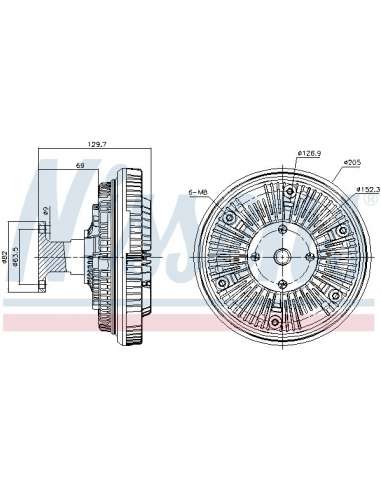 Embrague, ventilador del radiador Nissens 86091 - NISSENS EMBRAG. VENTIL. MERCE
