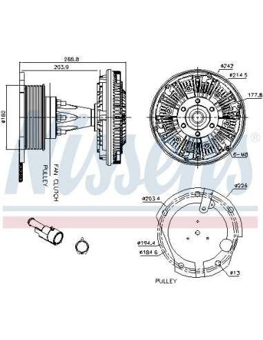 Embrague, ventilador del radiador Nissens 86095 - NISSENS EMBRAG. VENTIL. IVECO