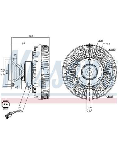 Embrague, ventilador del radiador Nissens 86106 - NISSENS EMBRAG. VENTIL. SCANI