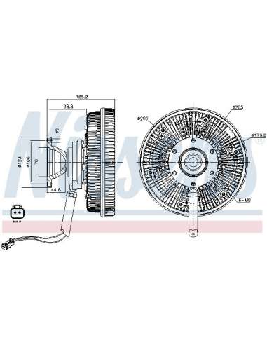 Embrague, ventilador del radiador Nissens 86108 - NISSENS EMBRAG. VENTIL. SCANI