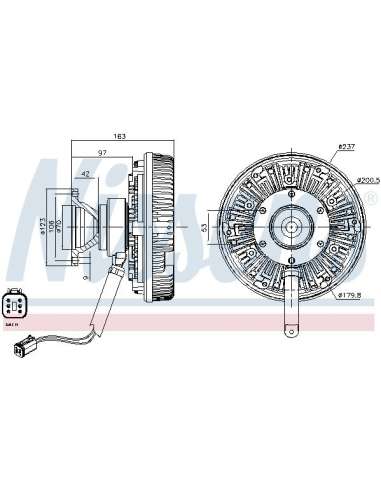 Embrague, ventilador del radiador Nissens 86116 - NISSENS EMBRAG. VENTIL. SCANI