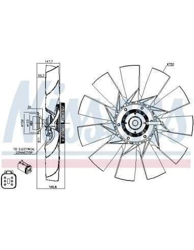 Embrague, ventilador del radiador Nissens 86124 - NISSENS EMBRAG. VENTIL. SCANI
