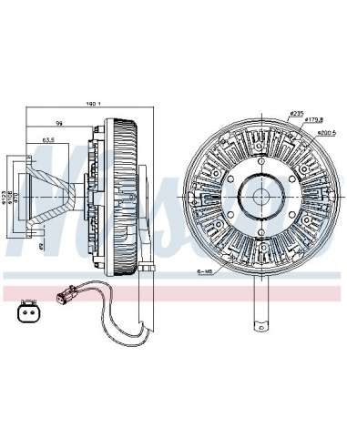Embrague, ventilador del radiador Nissens 86125 - NISSENS EMBRAG. VENTIL. SCANI