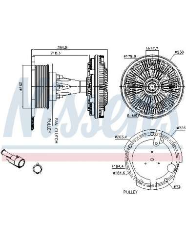Embrague, ventilador del radiador Nissens 86126 - NISSENS EMBRAG. VENTIL. IVECO