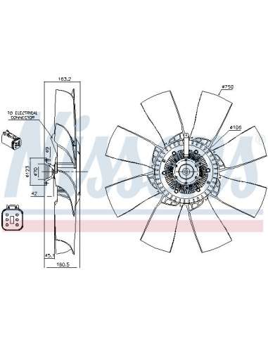 Embrague, ventilador del radiador Nissens 86127 - NISSENS EMBRAG. VENTIL. SCANI