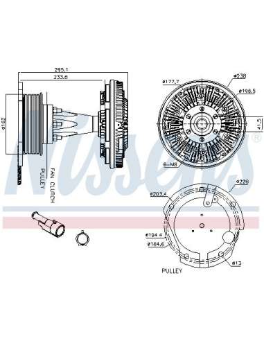 Embrague, ventilador del radiador Nissens 86128 - NISSENS EMBRAG. VENTIL. IVECO