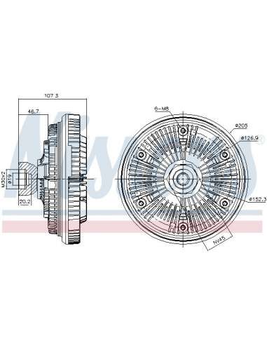 Embrague, ventilador del radiador Nissens 86130 - NISSENS EMBRAG. VENTIL. DAF L