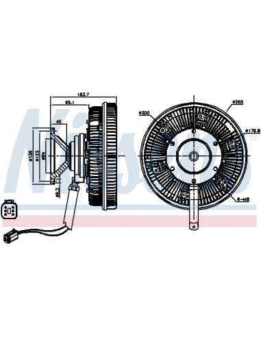 Embrague, ventilador del radiador Nissens 86133 - NISSENS EMBRAG. VENTIL. SCANI