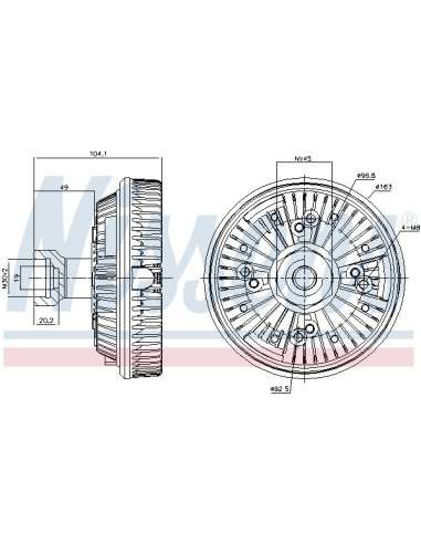 Embrague, ventilador del radiador Nissens 86139 - NISSENS EMBRAG. VENTIL. RVI -