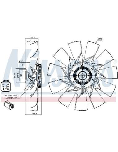 Embrague, ventilador del radiador Nissens 86141 - NISSENS EMBRAG. VENTIL. SCANI