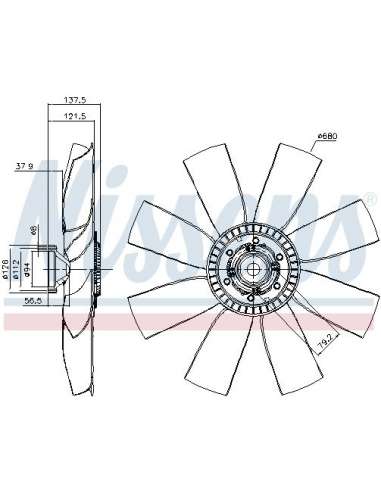 Embrague, ventilador del radiador Nissens 86147 - NISSENS EMBRAG. VENTIL. VOLVO
