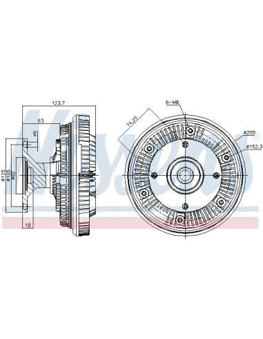Embrague, ventilador del radiador Nissens 86151 - NISSENS EMBRAG. VENTIL. IVECO