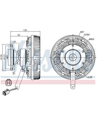 Embrague, ventilador del radiador Nissens 86154 - NISSENS EMBRAG. VENTIL. SCANI
