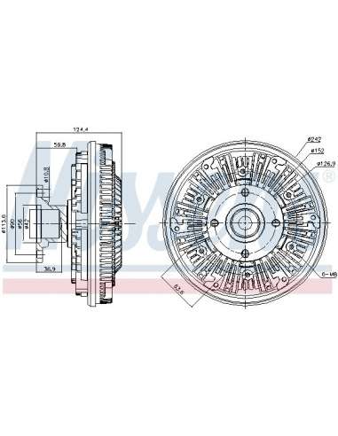Embrague, ventilador del radiador Nissens 86158 - NISSENS EMBRAG. VENTIL. MAN F